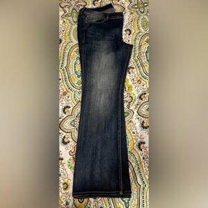 Maurices Dark Blue Flare & Wide Leg Jeans